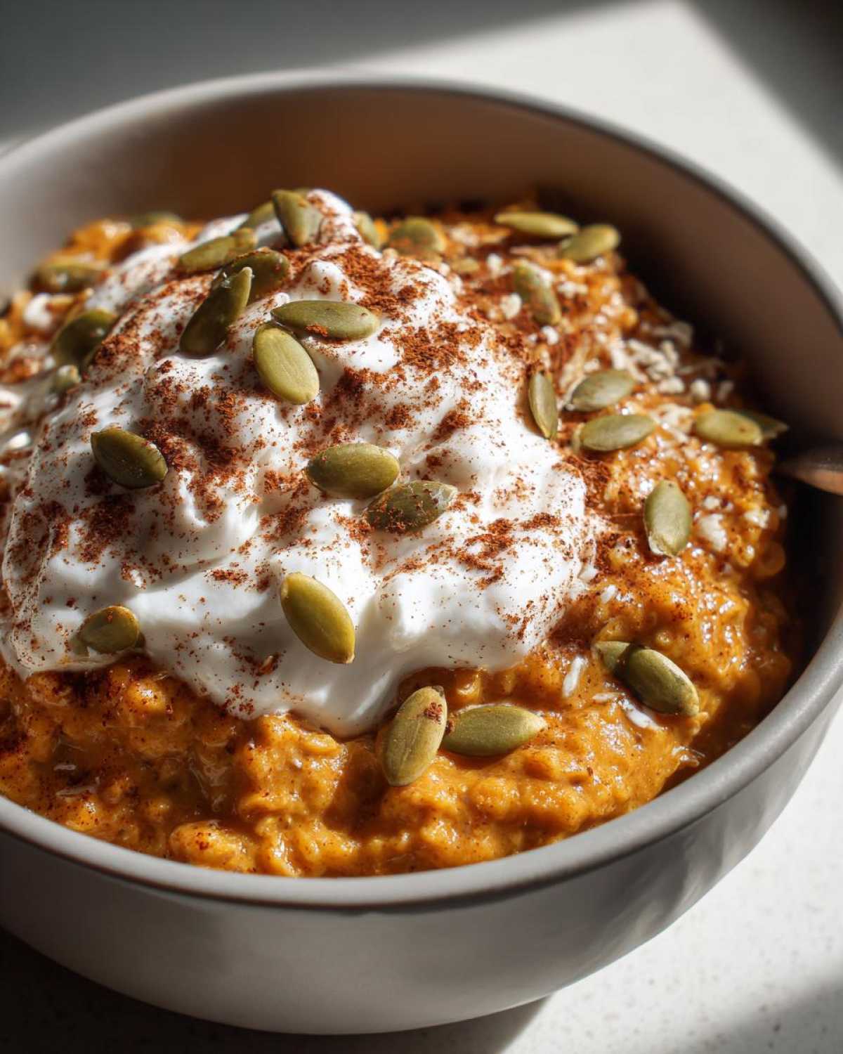 Vegan Pumpkin Spice Latte Oatmeal - detail 3