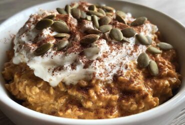 Vegan Pumpkin Spice Latte Oatmeal