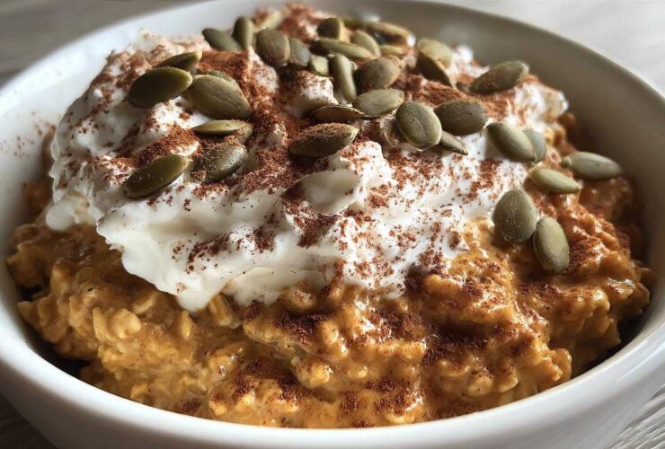 Vegan Pumpkin Spice Latte Oatmeal