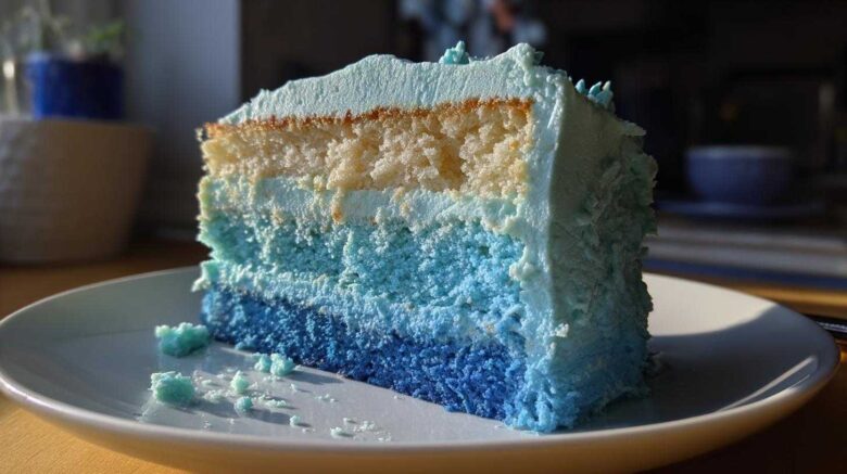 Vintage Blue Ombre Cake for Birthday