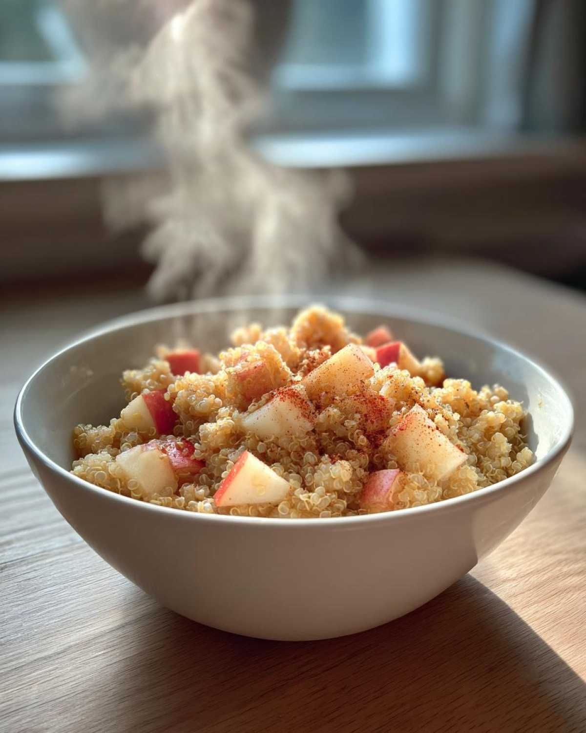 Warm Apple Cinnamon Quinoa Breakfast Bowl - detail 2