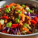 Warm Lentil Spring Roll Bowls