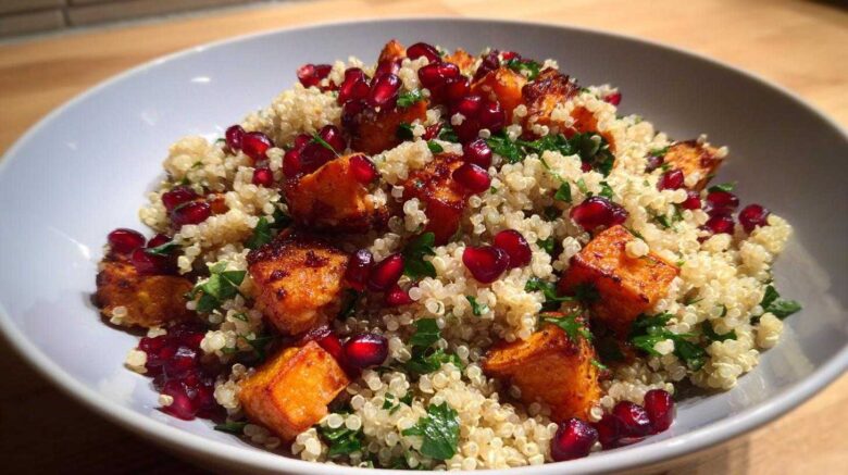 Warm Quinoa Salad with Pomegranate